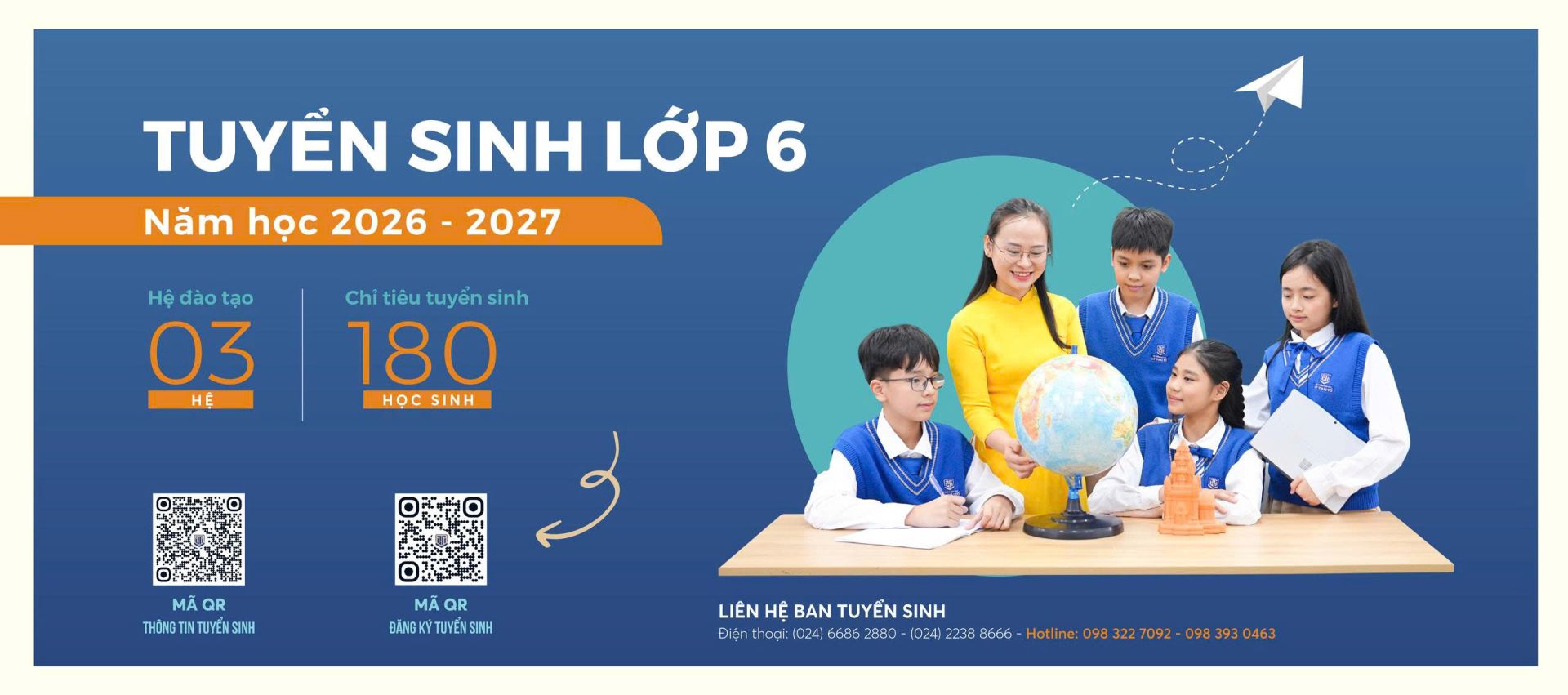 Thông báo tuyển sinh lớp 6 năm học 2026-2027
