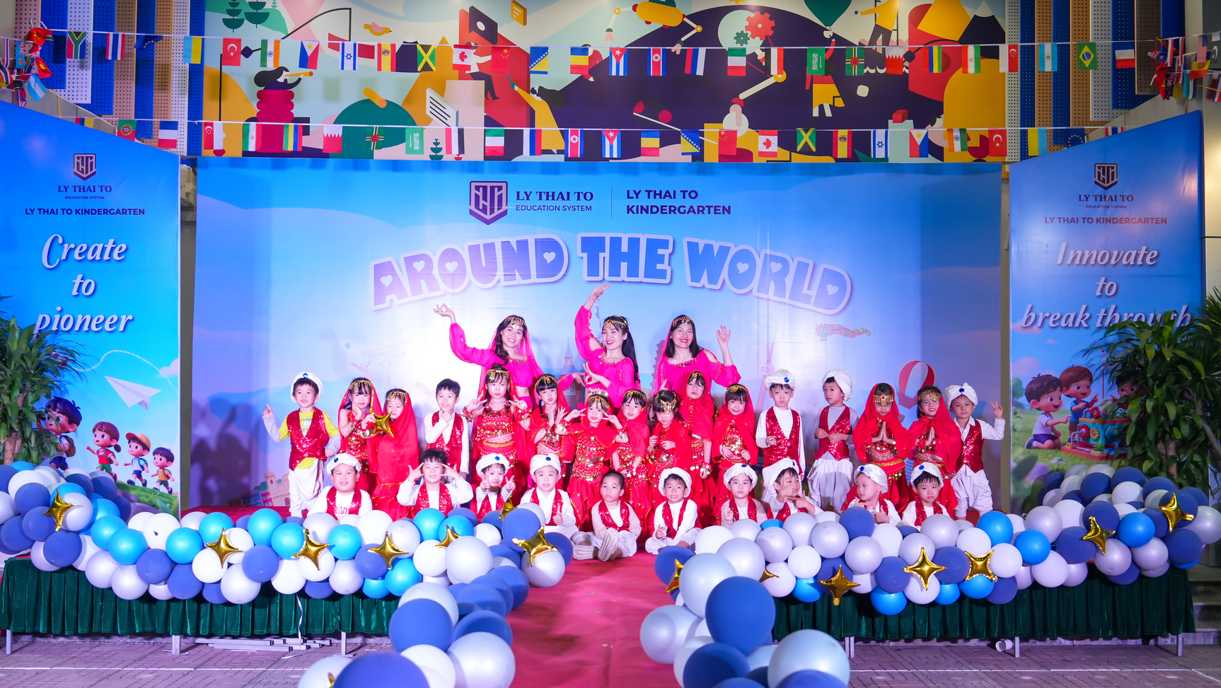 Hội trại “Around the world” – Hành trình khám phá 5 châu rực rỡ của các bé Trường Mầm non Lý Thái Tổ