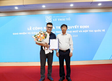 Lễ công bố và trao quyết định giao nhiệm vụ Giám đốc Chương trình ngoại ngữ và Hợp tác quốc tế của Hệ thống giáo dục Lý Thái Tổ