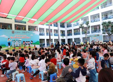 Ngày hội trải nghiệm "Em là học sinh lớp 1" trường Tiểu học Lý Thái Tổ