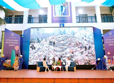 Học sinh THCS&THPT Lý Thái Tổ tự tin tỏa sáng tại English Festival 2023.