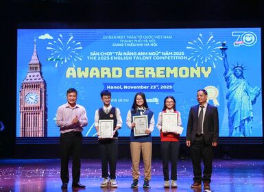 Tỏa sáng tại sân chơi “TÀI NĂNG ANH NGỮ 2025” Học sinh THCS Lý Thái Tổ ghi dấu ấn với giải Đặc biệt