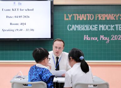 Trường Tiểu học tổ chức thành công hoạt động ĐGNL tiếng Anh mô phỏng theo chuẩn Cambridge
