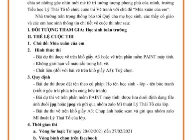 THÔNG BÁO về cuộc thi vẽ tranh chủ đề “Mùa xuân của em”