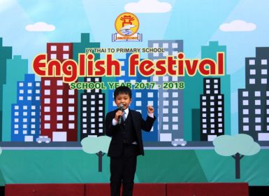 Nguyễn Đình Lộc, lớp 2A1, trường Tiểu học Lý Thái Tổ xuất sắc giành Giải Nhất hùng biện tại Festival Tiếng Anh quận Cầu Giấy