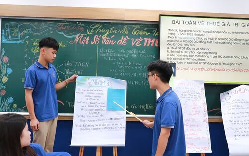Tiết dạy chuyên đề "Các vấn đề về thuế: Khi Toán học tiệm cận với thực tiễn