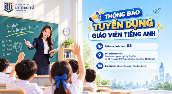 Thông báo tuyển dụng giáo viên Tiếng Anh