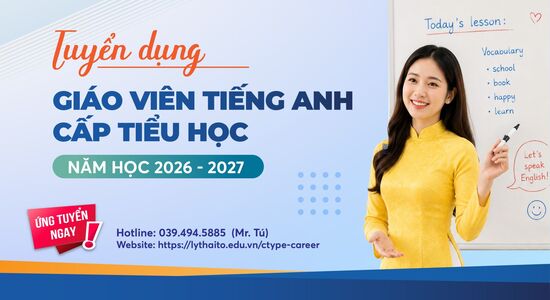 Thông báo tuyển dụng giáo viên tiếng Anh cấp tiểu học năm học 2026-2027