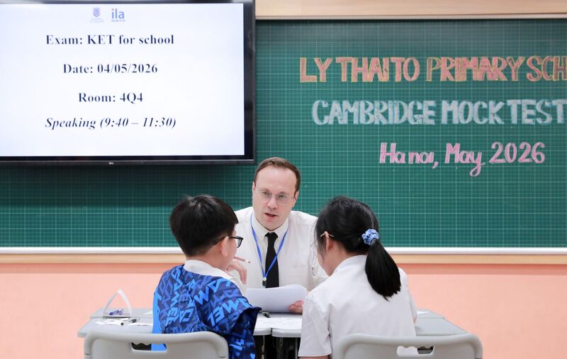 Trường Tiểu học tổ chức thành công hoạt động ĐGNL tiếng Anh mô phỏng theo chuẩn Cambridge